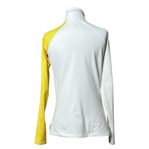 Nike Livestrong Long Sleeve Running Shirt White Yellow Size Medium - Picture 2 of 7